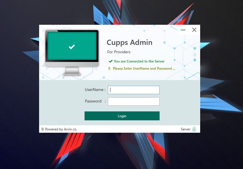 Login CUPPS Admin